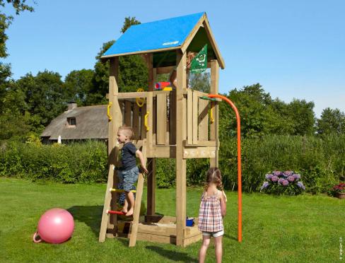 Spielturm Kinder Kleiner Garten • Jungle Castle Fireman's Pole